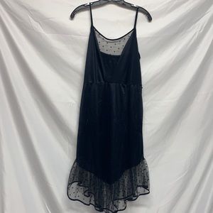 Vintage Black & Sheer Lingerie Nightgown SZ Medium
